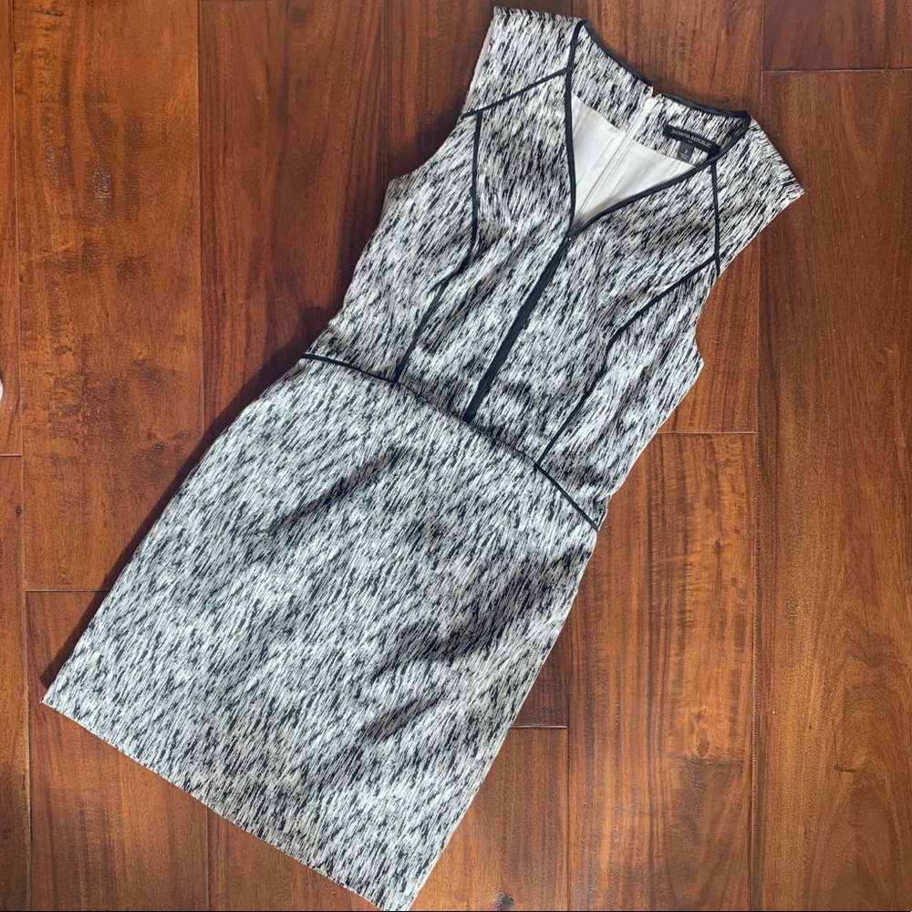Banana Republic Factory Sheath Dress, black/white